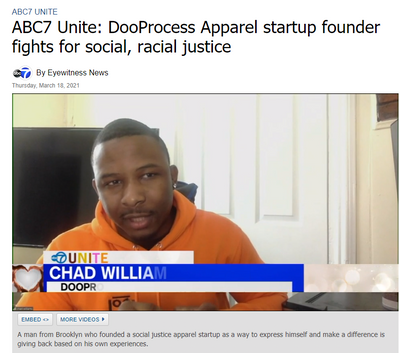 ABC7 Unite: DooProcess Apparel startup founder fights for social, racial justice